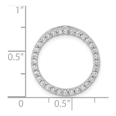 14K White Gold 1/2 ct tw Diamond Circle Slide Pendant – view 5