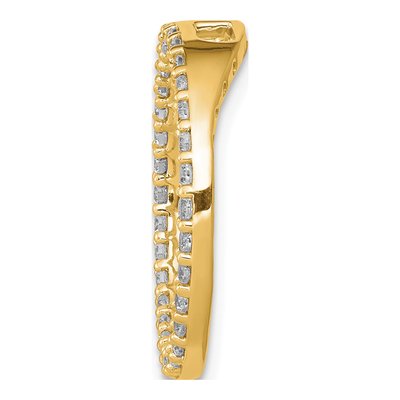 14K Yellow Gold 1/2 ct tw Diamond Circle Slide Pendant – view 2