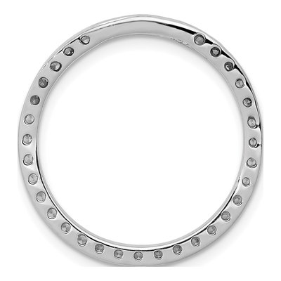 14K White Gold 3/4 ct tw Diamond Circle Slide Pendant – view 4