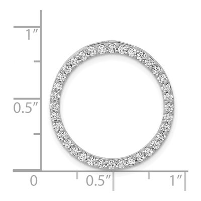 14K White Gold 3/4 ct tw Diamond Circle Slide Pendant – view 5