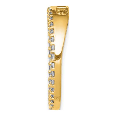 14K Yellow Gold 3/4 ct tw Diamond Circle Slide Pendant – view 2