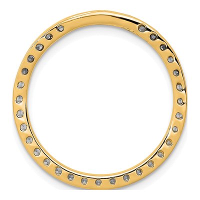 14K Yellow Gold 3/4 ct tw Diamond Circle Slide Pendant – view 3