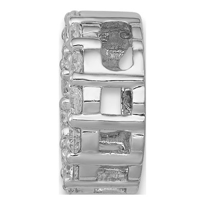14K White Gold 1/4 ct tw Diamond Circle Slide Pendant – view 3