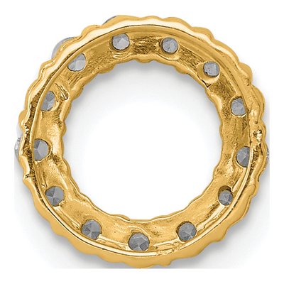 14K Yellow Gold 1/4 ct tw Diamond Circle Slide Pendant – view 3