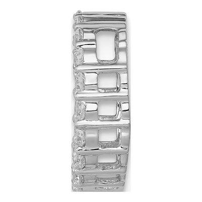 14K White Gold 3/8 ct tw Diamond Circle Slide Pendant – view 2