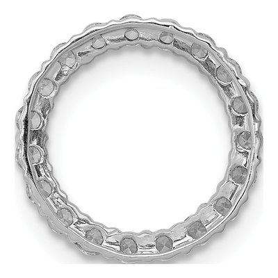 14K White Gold 3/8 ct tw Diamond Circle Slide Pendant – view 3