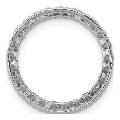 14K White Gold 1/2 ct tw Diamond Circle Slide Pendant – view 4