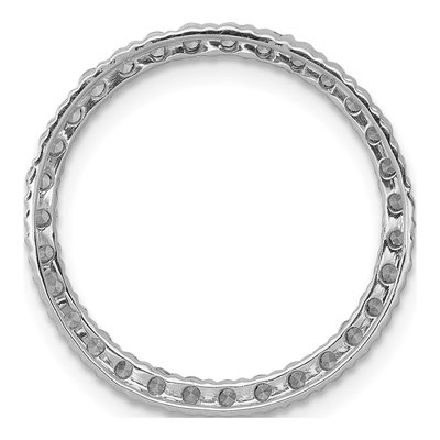 14K White Gold 5/8 ct tw Diamond Circle Slide Pendant – view 3