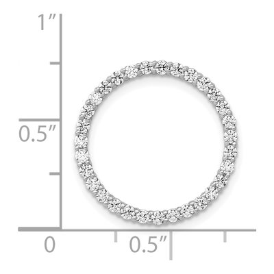 14K White Gold 5/8 ct tw Diamond Circle Slide Pendant – view 4