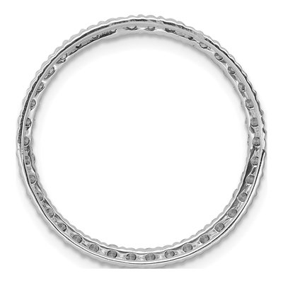 14K White Gold 3/4 ct tw Diamond Circle Slide Pendant – view 4