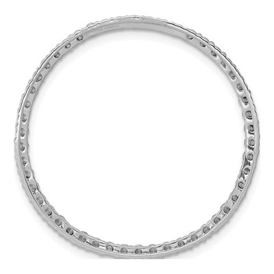 14K White Gold 1 ct tw Diamond Circle Slide Pendant – view 4