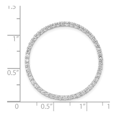 14K White Gold 1 ct tw Diamond Circle Slide Pendant – view 5