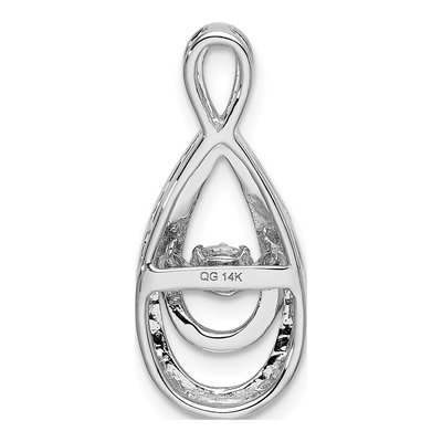 14K White Gold 1/4 ct tw Diamond Moving Infinity Slide Pendant – view 4