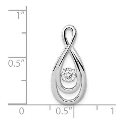 14K White Gold 1/4 ct tw Diamond Moving Infinity Slide Pendant – view 5