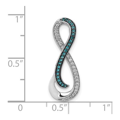 14K White Gold 1/5 ct tw Diamond Infinity Slide Pendant – view 5