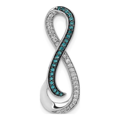 14K White Gold 1/5 ct tw Diamond Infinity Slide Pendant