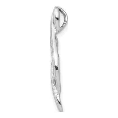 14K White Gold 1/20 ct tw Diamond Fancy Slide Pendant – view 3