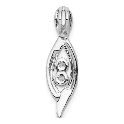 14K White Gold 1/20 ct tw Diamond Fancy Slide Pendant – view 4