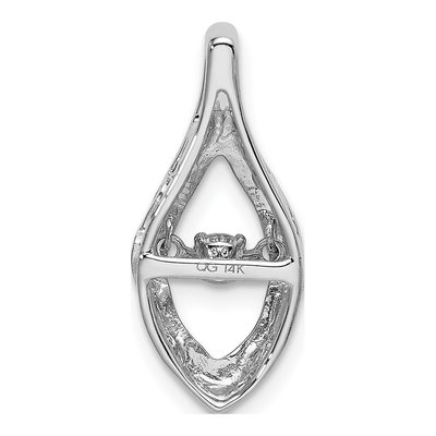 14K White Gold 1/10 ct tw Diamond Moving Slide Pendant – view 4
