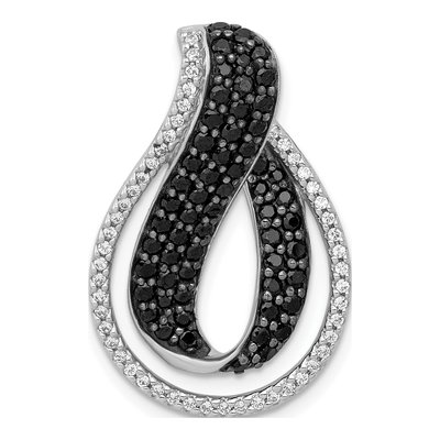 14K White Gold 1 ct tw Diamond Slide Pendant