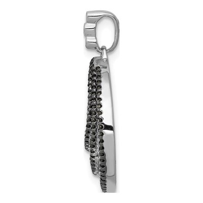 14K White Gold 3/8 ct tw Diamond Fancy Circle Slide Pendant – view 2