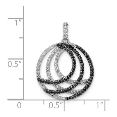 14K White Gold 3/8 ct tw Diamond Fancy Circle Slide Pendant – view 3