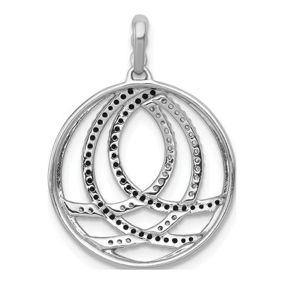 14K White Gold 3/8 ct tw Diamond Fancy Circle Slide Pendant – view 4