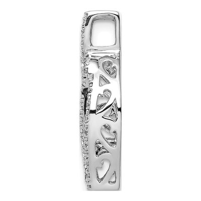 14K White Gold 1/3 ct tw Diamond Curve Slide Pendant – view 3