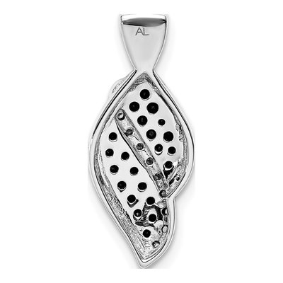 14K White Gold 1/3 ct tw Diamond Curve Slide Pendant – view 4