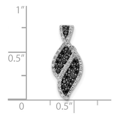 14K White Gold 1/3 ct tw Diamond Curve Slide Pendant – view 5