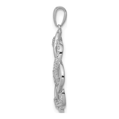 14K White Gold 1/5 ct tw Diamond Twisted Pendant – view 2