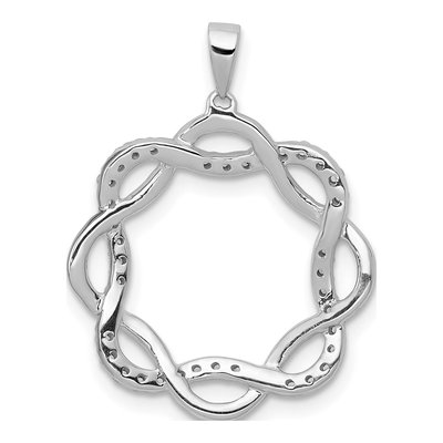 14K White Gold 1/5 ct tw Diamond Twisted Pendant – view 3