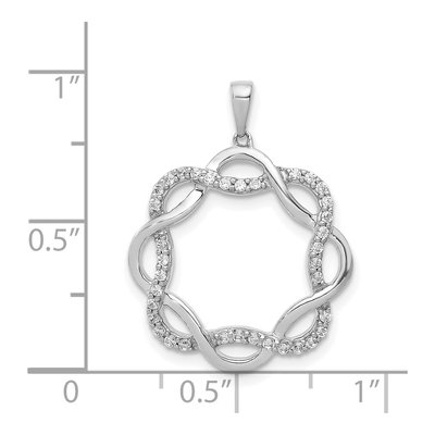 14K White Gold 1/5 ct tw Diamond Twisted Pendant – view 4