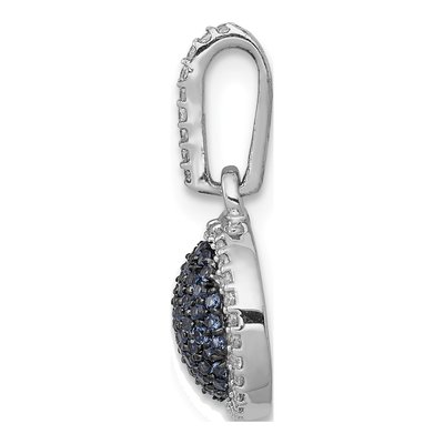 14K White Gold 1/3 ct tw Diamond Halo Pendant – view 3