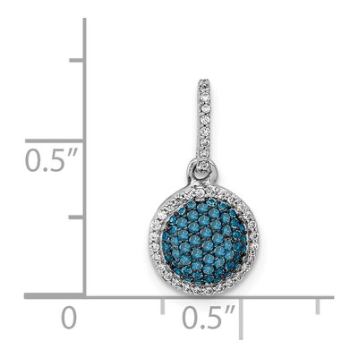 14K White Gold 1/3 ct tw Diamond Halo Pendant – view 5