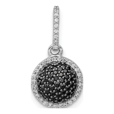 14K White Gold 1/3 ct tw Diamond Halo Pendant
