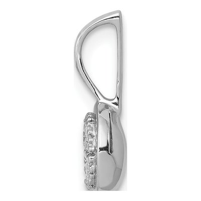 14K White Gold 1/10 ct tw Diamond Round Cluster Pendant – view 3
