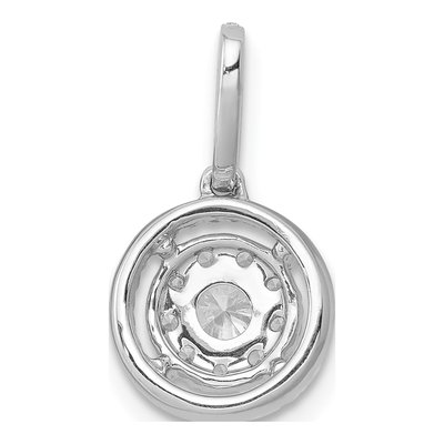 14K White Gold 1/3 ct tw Diamond Halo Pendant – view 3