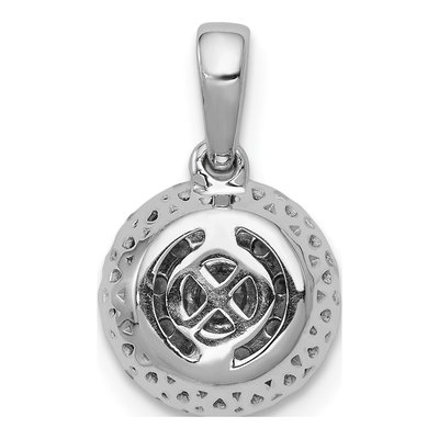 14K White Gold 1/3 ct tw Diamond Halo Cluster Pendant – view 3