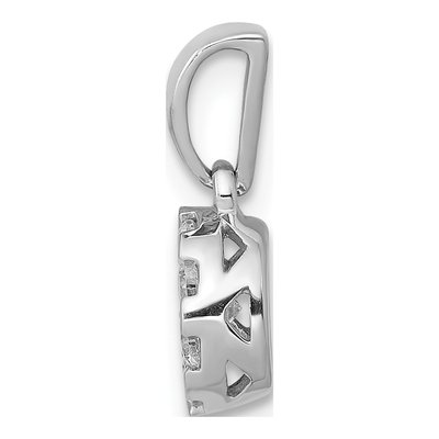 14K White Gold 1/3 ct tw Diamond Round Halo Pendant – view 3