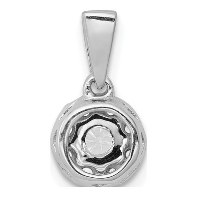 14K White Gold 1/3 ct tw Diamond Round Halo Pendant – view 4