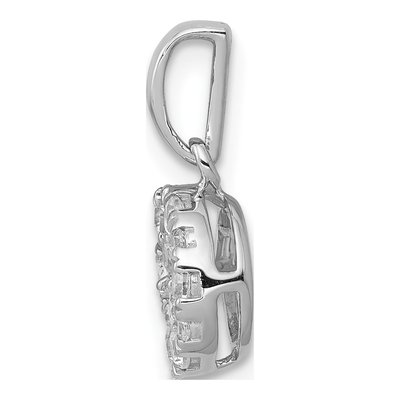 14K White Gold 1/2 ct tw Diamond Cluster Pendant – view 3