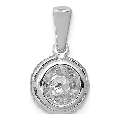14K White Gold 1/2 ct tw Diamond Cluster Pendant – view 4