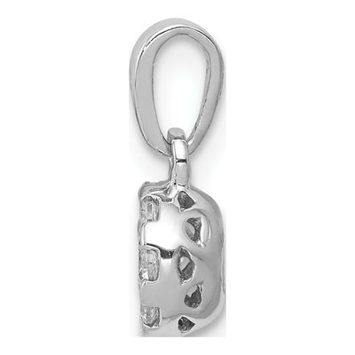 14K White Gold 1/4 ct tw Diamond Round Halo Pendant – view 3