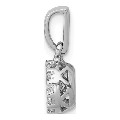 14K White Gold 1/4 ct tw Diamond Cluster Pendant – view 3
