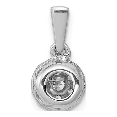 14K White Gold 1/4 ct tw Diamond Cluster Pendant – view 4