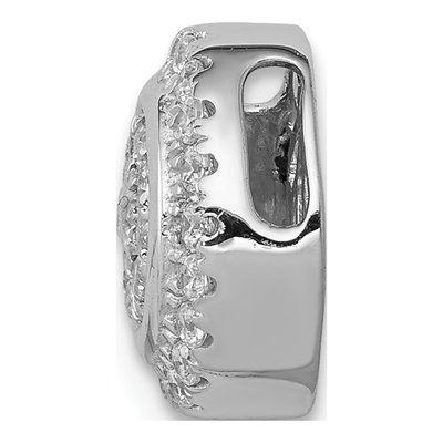 14K White Gold 1/3 ct tw Diamond Circle Slide Pendant – view 2