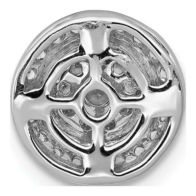 14K White Gold 1/3 ct tw Diamond Circle Slide Pendant – view 3