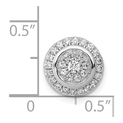 14K White Gold 1/3 ct tw Diamond Circle Slide Pendant – view 4
