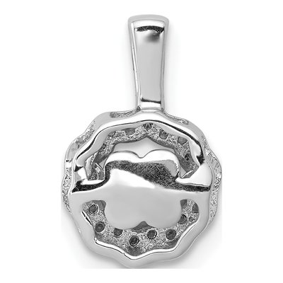 14K White Gold 1/10 ct tw Diamond Halo Pendant – view 3